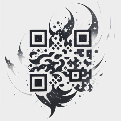 Comet Tail Ink Tattoo QR Code for Temporary Tattoos