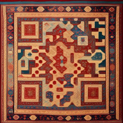 Persian Rug Cross Stitch QR Code Art