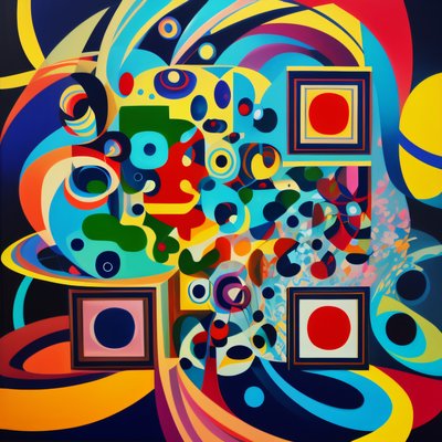 Colorful Abstract Swirl Painting QR Code Art