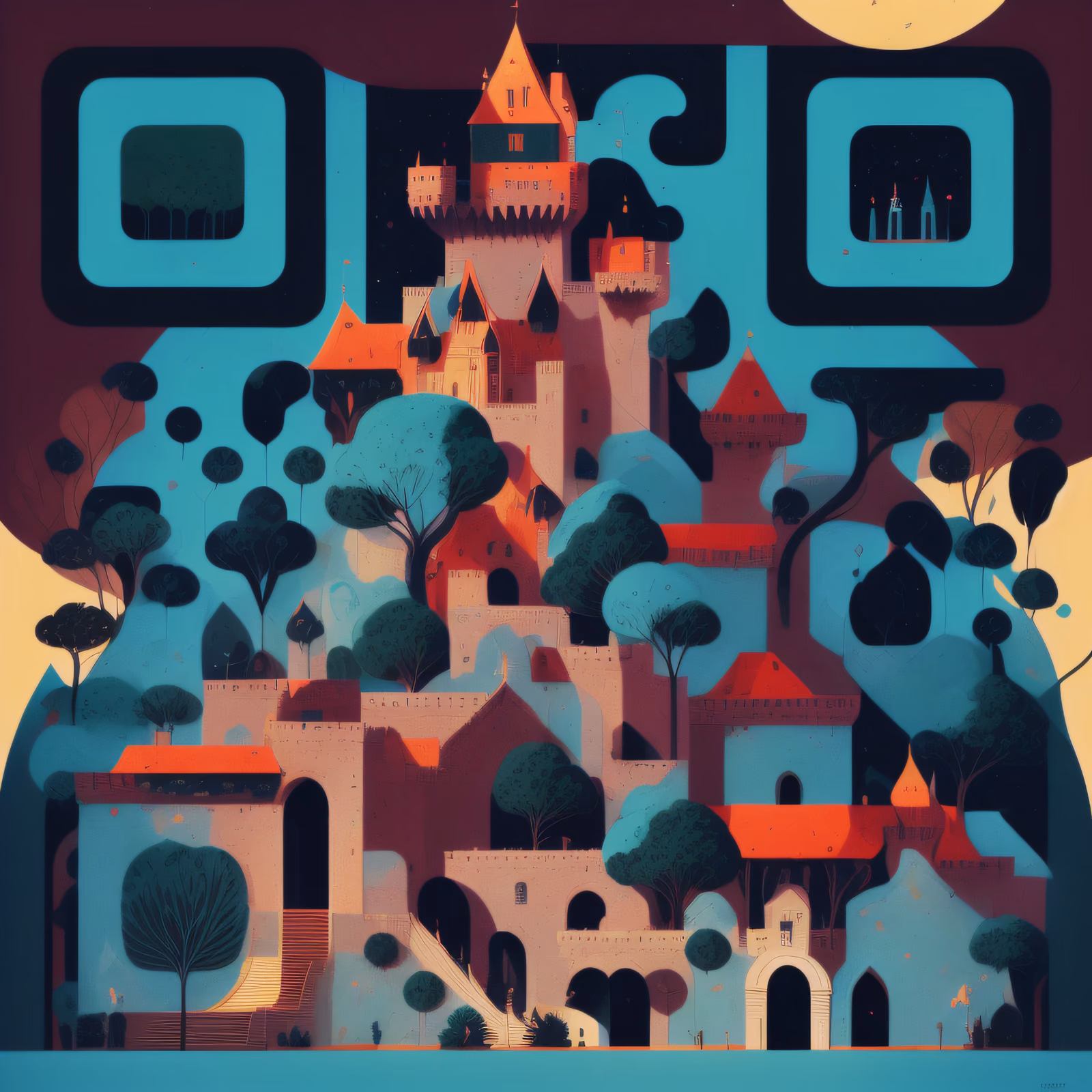Fairytale Castle Storybook QR Code for Posters — image 1