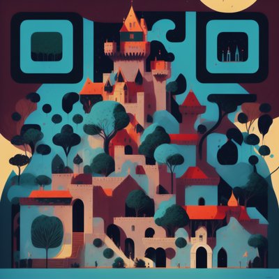 Fairytale Castle Storybook QR Code for Posters