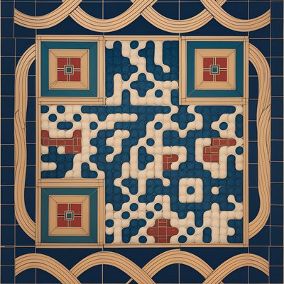 Ornamental Tile Pattern QR Code Art