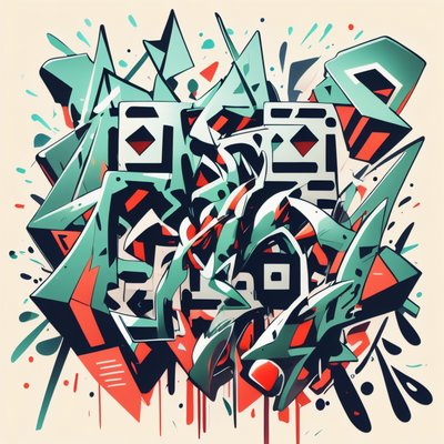 Wildstyle Graffiti Lettering QR Code for Apparel