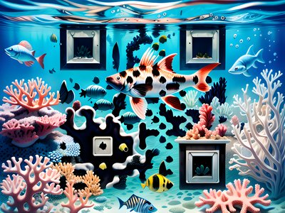 Coral Reef Fish Digital Painting Underwater QR Code Art
