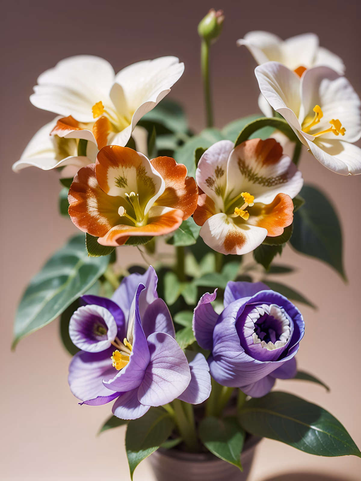 Violet Blooms Macro Photo QR Code Art — image 1