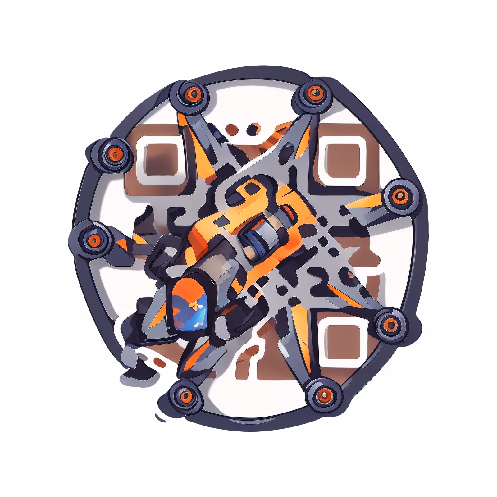 Drone Vector Sticker QR Code for Stickers — image 1