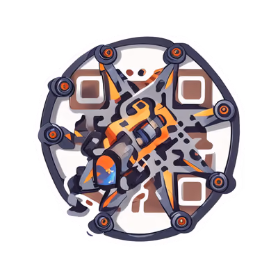 Drone Vector Sticker QR Code for Stickers — image 1