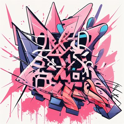 Pink Wildstyle Graffiti Lettering Graffiti & Street Art QR Code for Apparel