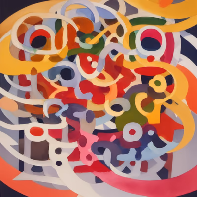 Swirling Abstract Watercolor QR Code Art — image 1