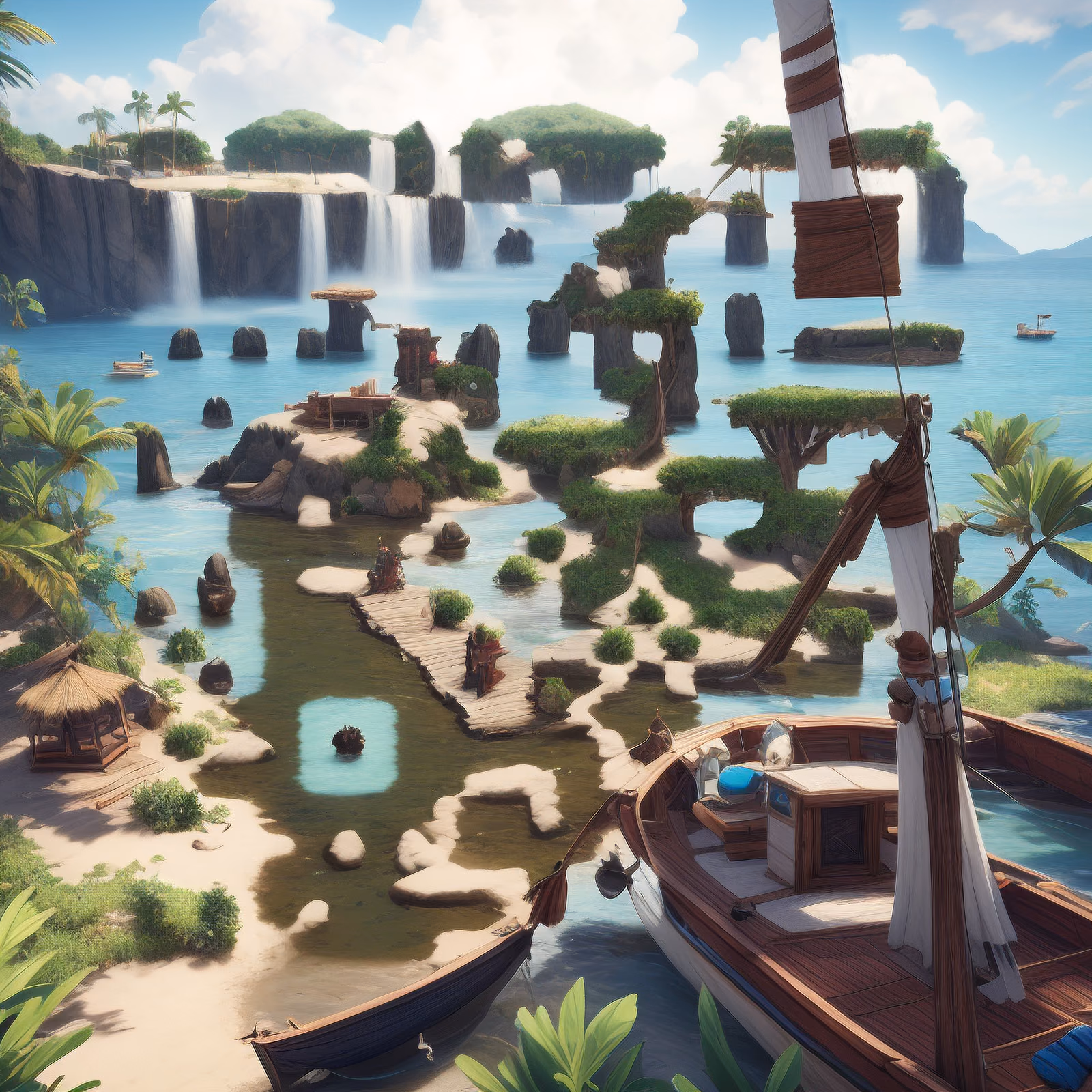 Tropical Island Game World QR Code Art — image 1