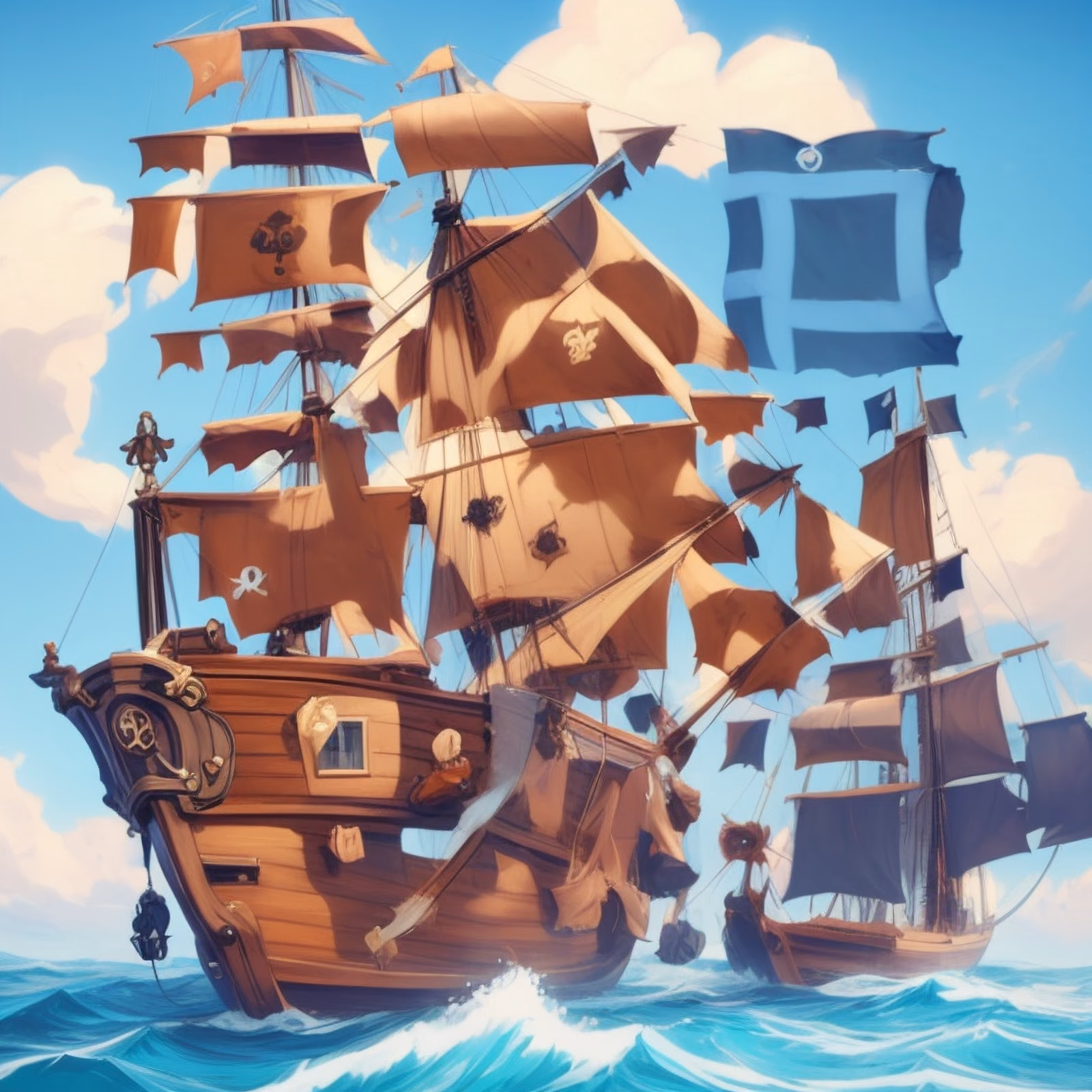 Pirate Ship Game Art QR Code for Posters — image 1