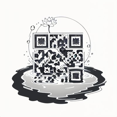 Skull and Lotus Ink Tattoo QR Code for Temporary Tattoos