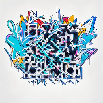 Graffiti Wildstyle Lettering Abstract QR Code for Stickers