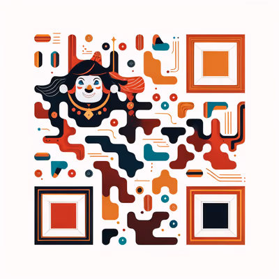 Цирковой клоун в векторном стиле: QR-код для плакатов — изображение 1