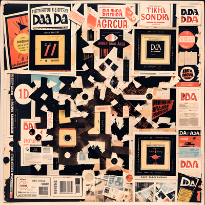 Dada Torn Flyer Collage QR Code for Posters — image 1