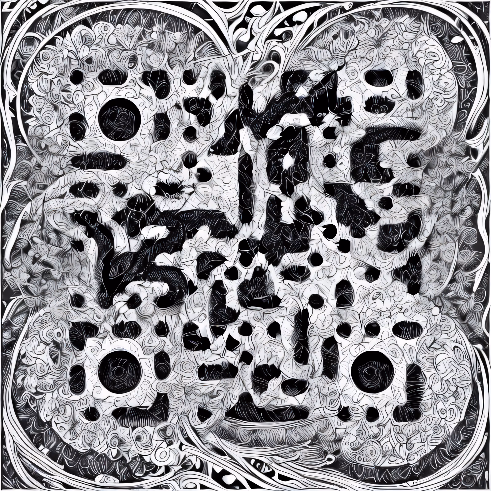 Floral Zentangle Ink Pattern QR Code Art — image 1