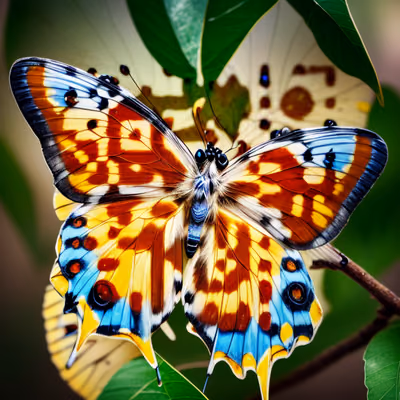 Vivid Butterfly Macro Photorealism QR Code Art — image 1