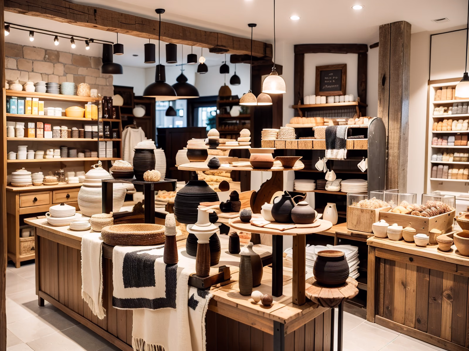 乡村陶器店照片级二维码艺术,适用于店面展示 — 图片 1