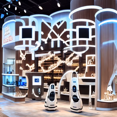 未来科技展厅机器人二维码艺术 — 图片 1