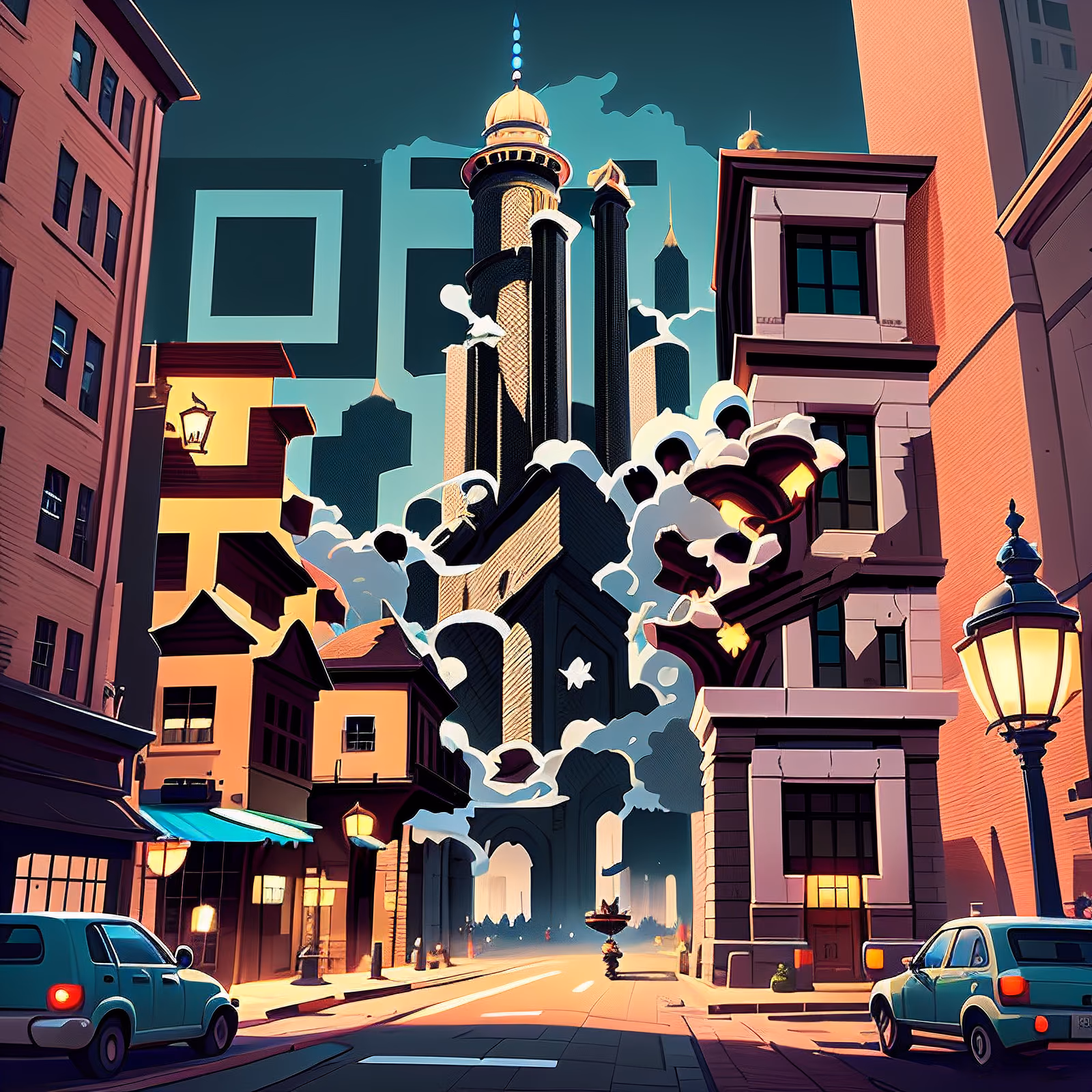 Памятник в Индианаполисе: игровой арт с QR-кодом для постеров — изображение 1