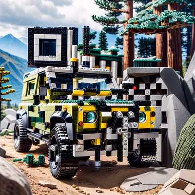 Lego Off-Road Truck Mountain Trail QR Code for Posters — image 1