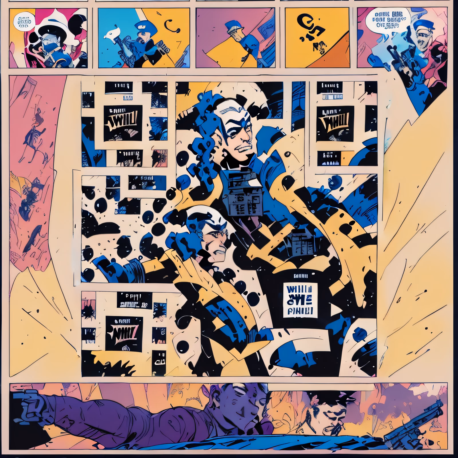 Noir Comic Page Panels QR Code for Posters — image 1