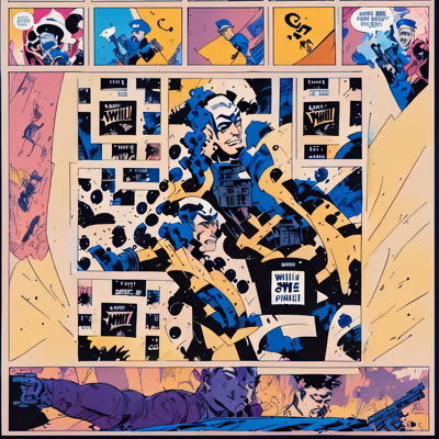 Noir Comic Page Panels QR Code for Posters — image 1