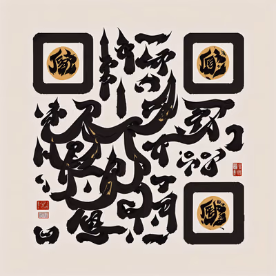 Brush Calligraphy Ink QR Code Art — image 1