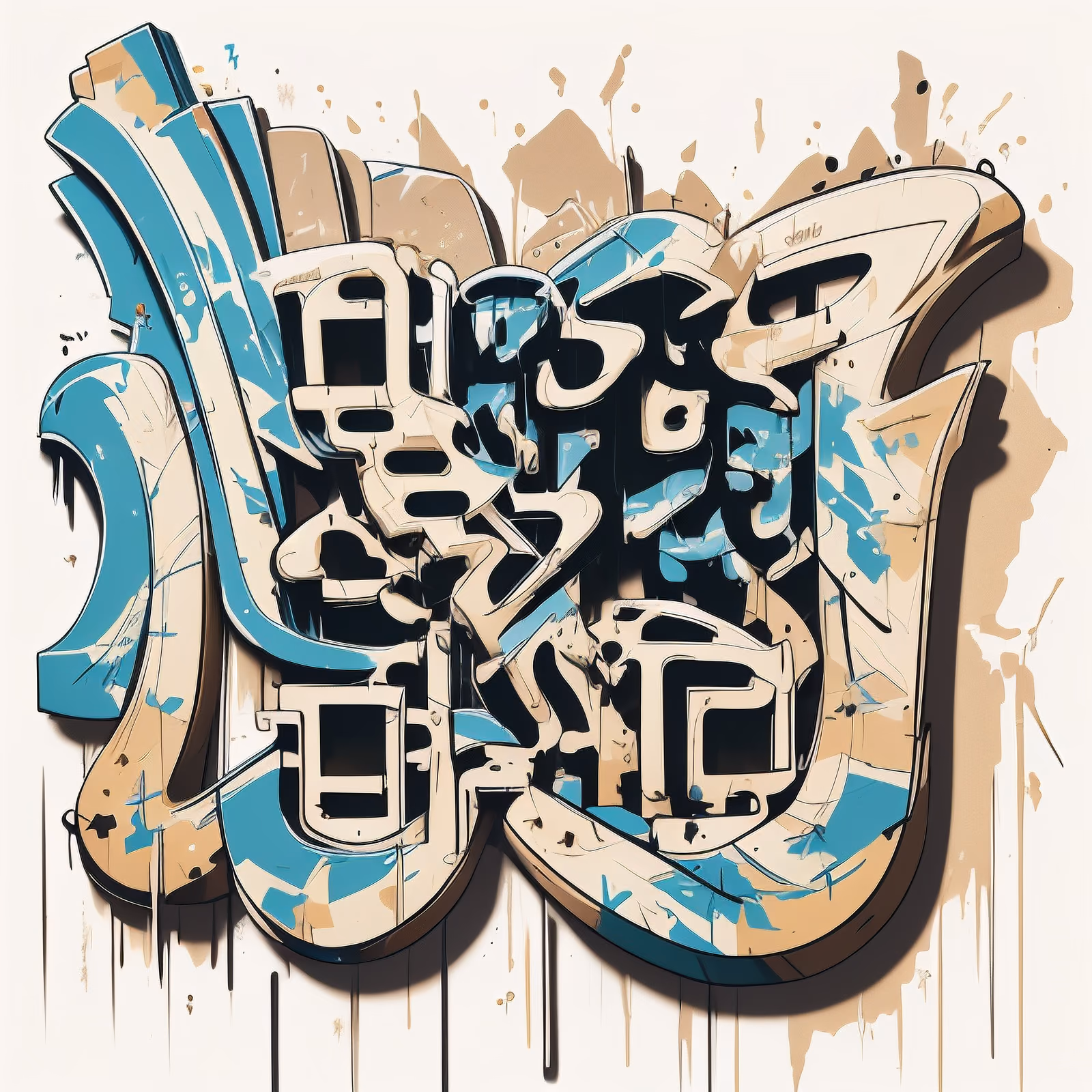 Wildstyle Graffiti Lettering QR Code for Apparel — image 1