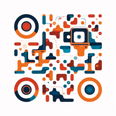 Abstract Geometric Vector Pattern QR Code for Posters — image 1