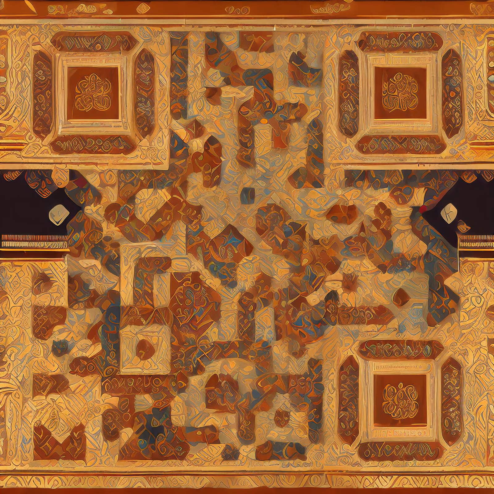Ornate Arabesque Wall Pattern QR Code Art — image 1