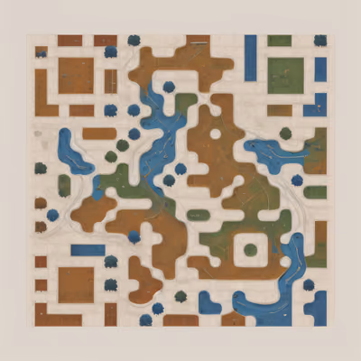 River Map Flat Vector QR Code Art — image 1