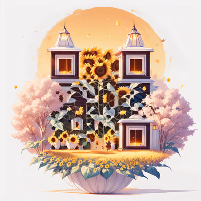Долина подсолнухов: игровой арт QR-код — изображение 1