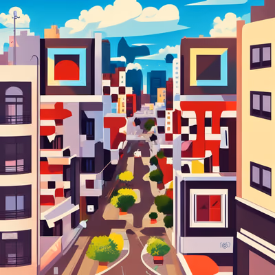 Buenos Aires Street Vector Poster QR Code for Posters — image 1