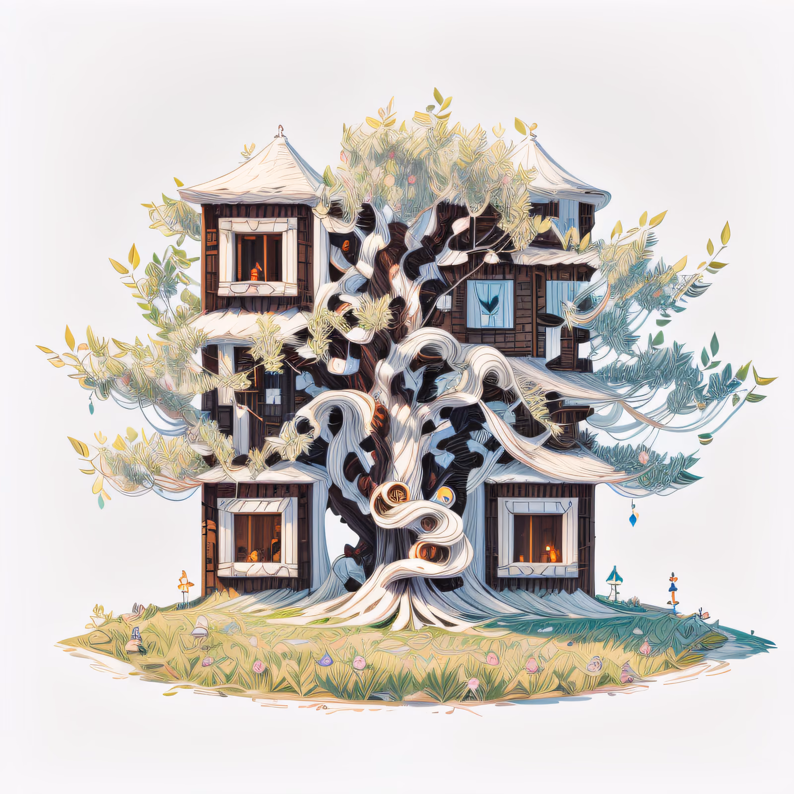 Willow Tree House Game Art QR Code Art — image 1