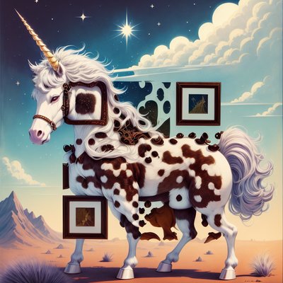 Spotted Unicorn Storybook QR Code for Book Covers