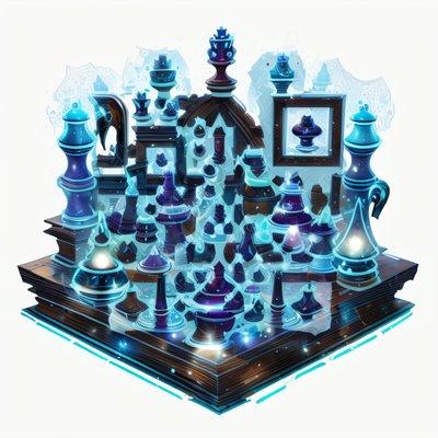 Glowing Chessboard Isometric QR Code for Stickers