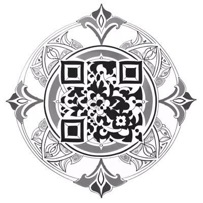 Floral Filigree Mandala Tattoo QR Code Art — image 1