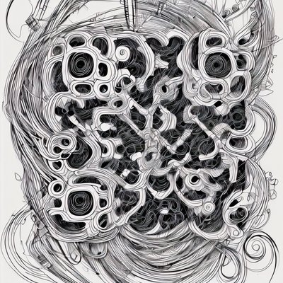 Swirling Ink Spiral Zentangle QR Code Art