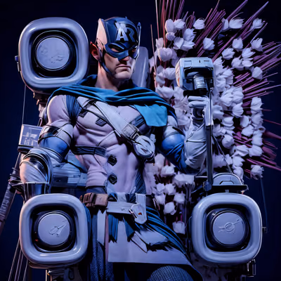 Masked Archer Hero 3D Render QR Code for Posters — image 1