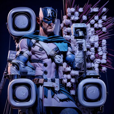 Masked Archer Hero 3D Render QR Code for Posters