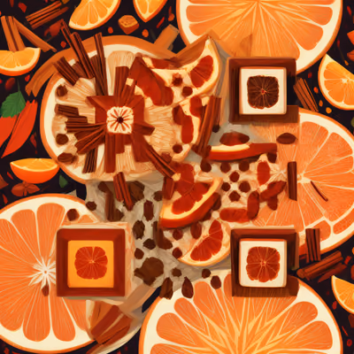 Orange Slices and Cinnamon Illustrated QR Code for Restaurant Menus — image 1