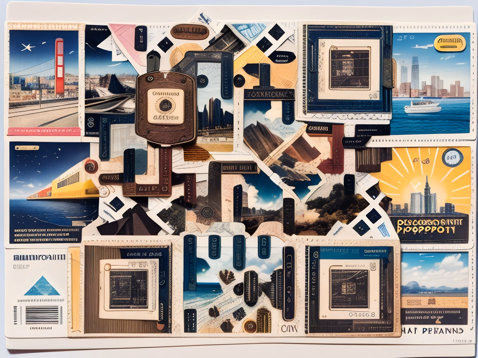 Travel Souvenir Postcard Collage QR Code for Posters — image 1
