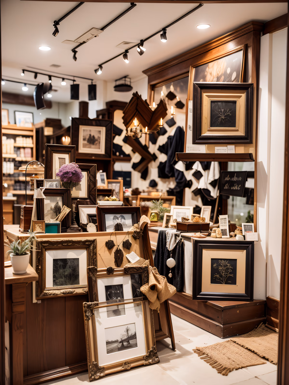 Antique Frame Shop Photorealistic QR Code for Storefront Displays — image 1