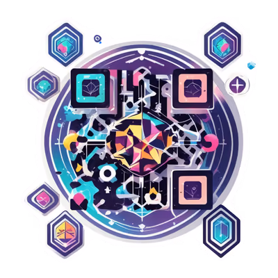 Faceted Gem Vector Sticker QR Code for Stickers — image 1