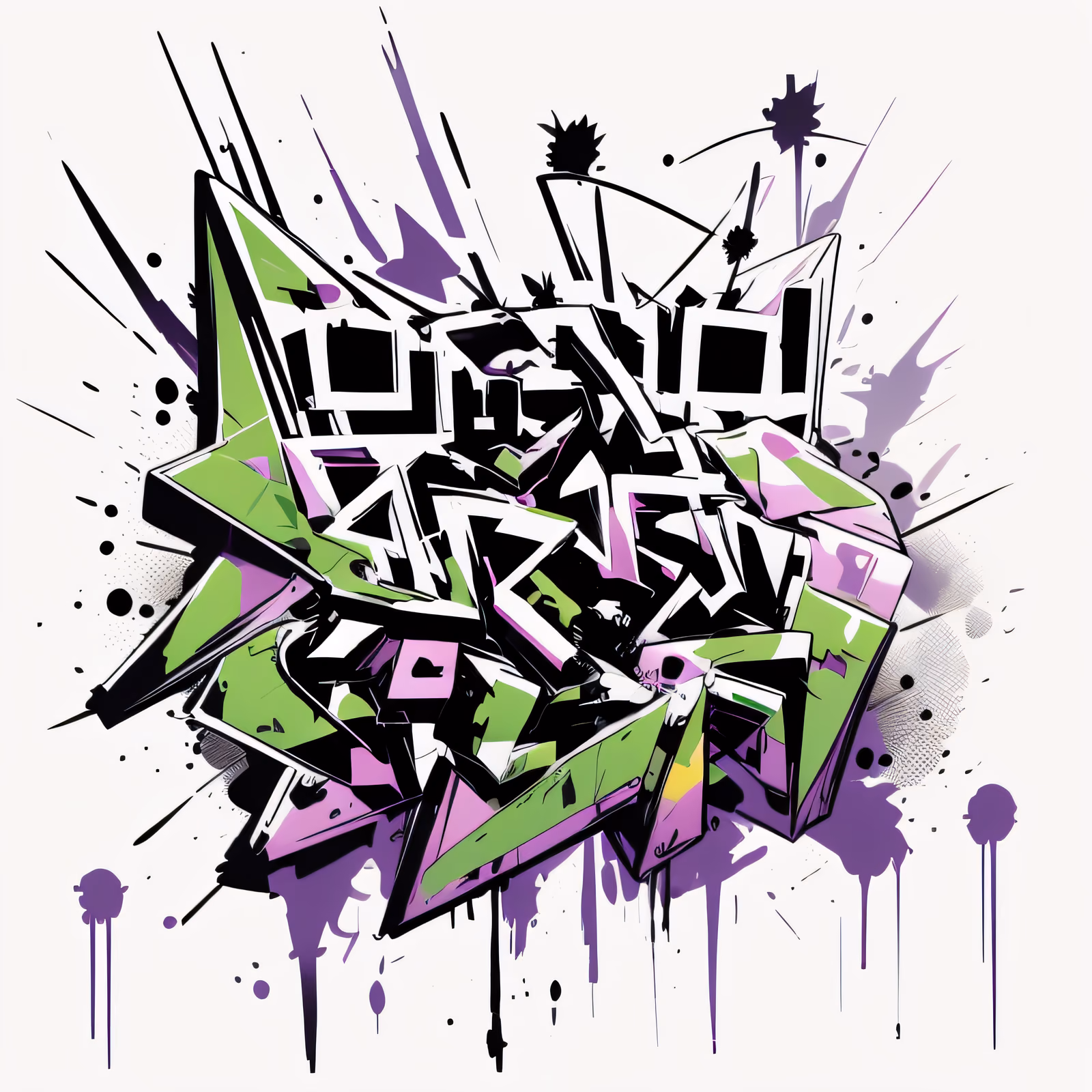 Wildstyle Graffiti Lettering Graffiti & Street Art QR Code for Stickers — image 1