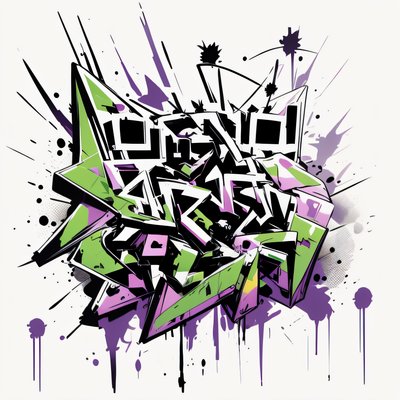 Леттеринг в стиле вайлдстайл: граффити и уличное искусство, QR-код для стикеров