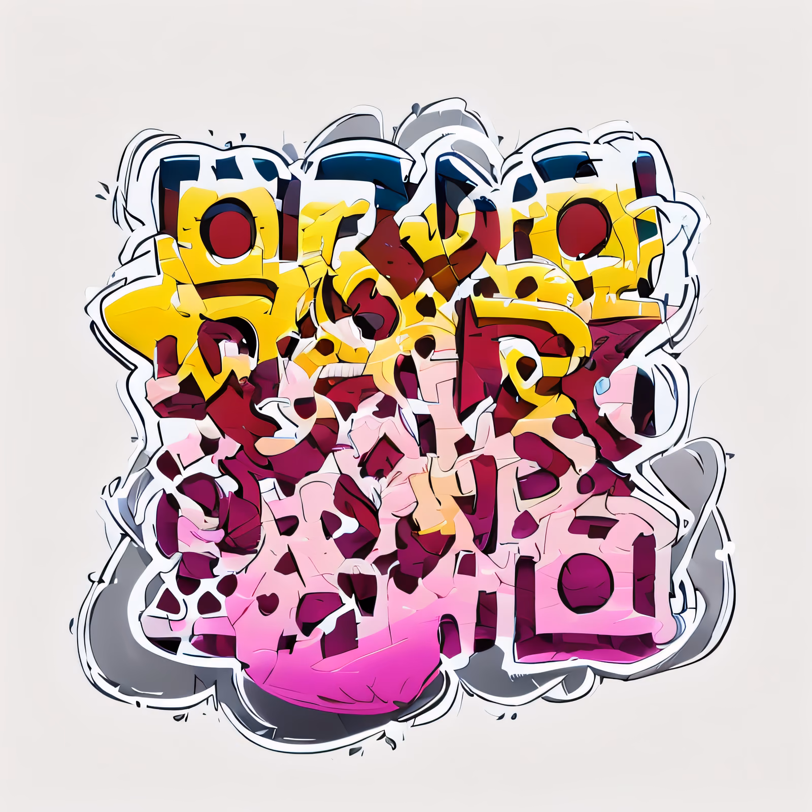 Graffiti Lettering Sticker Style QR Code for Stickers — image 1