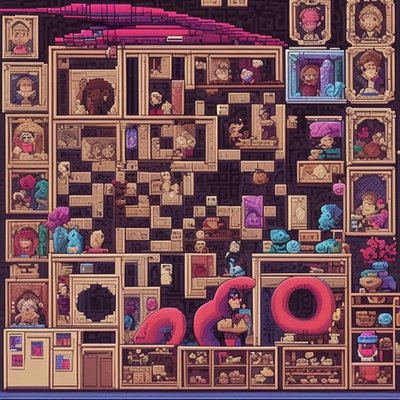 Pixel Gallery Wall Portraits QR Code Art