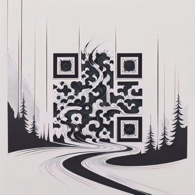 Winding River Valley Ink Tattoo QR Code for Temporary Tattoos — image 1